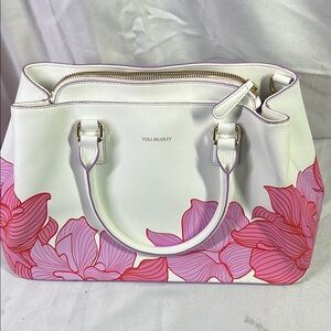 Vera Bradley White and Pink Floral Women's Bag
